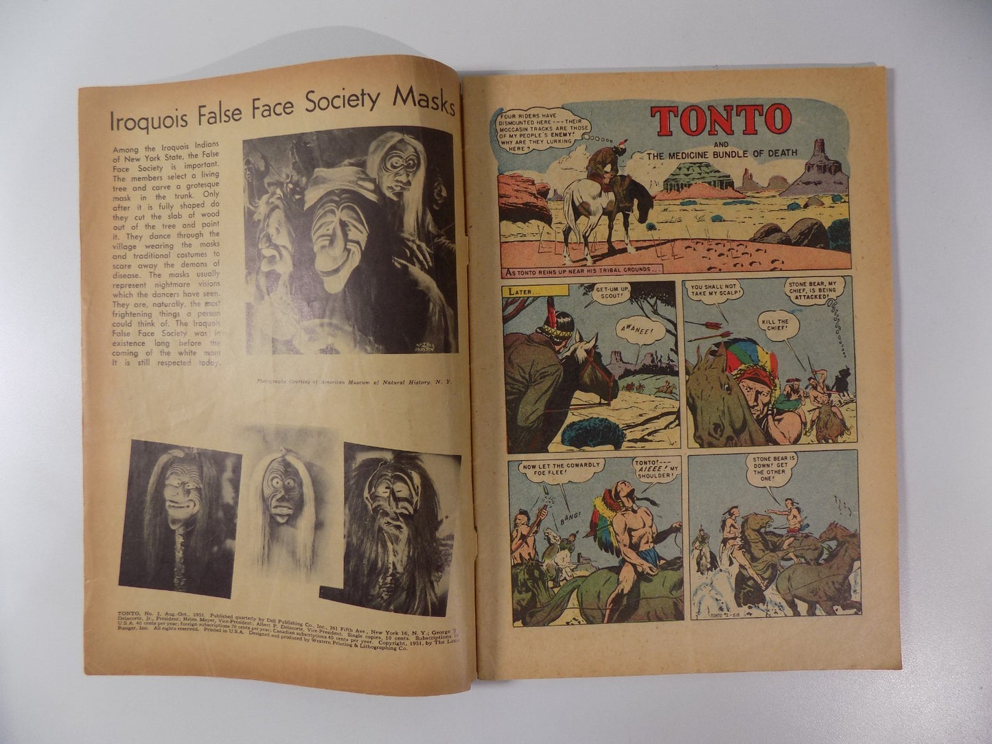 Tonto #2 Dell Comic Aug.-Oct. 1951 Very Good/Fine
