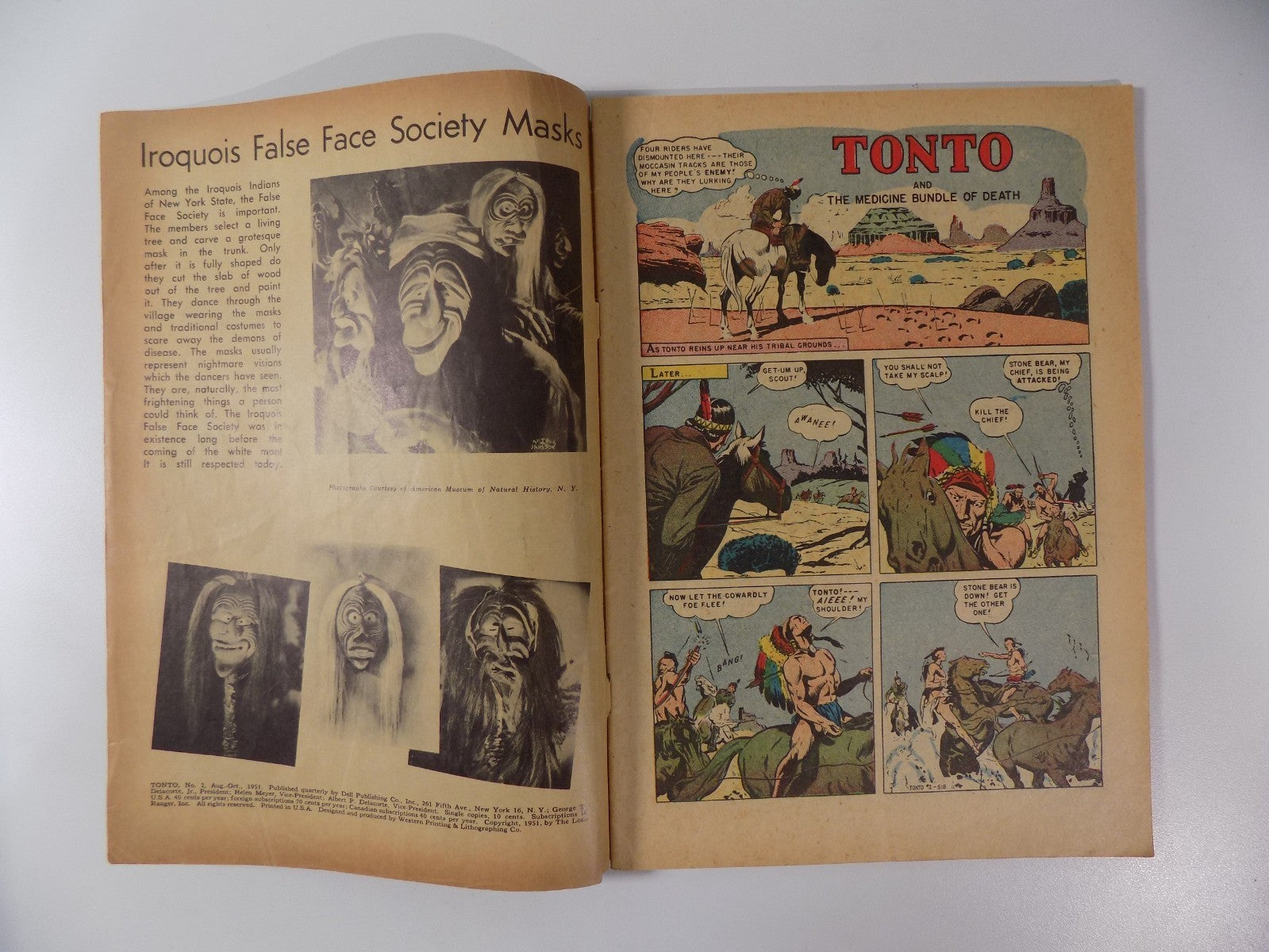 Tonto #2 Dell Comic Aug.-Oct. 1951 Very Good/Fine