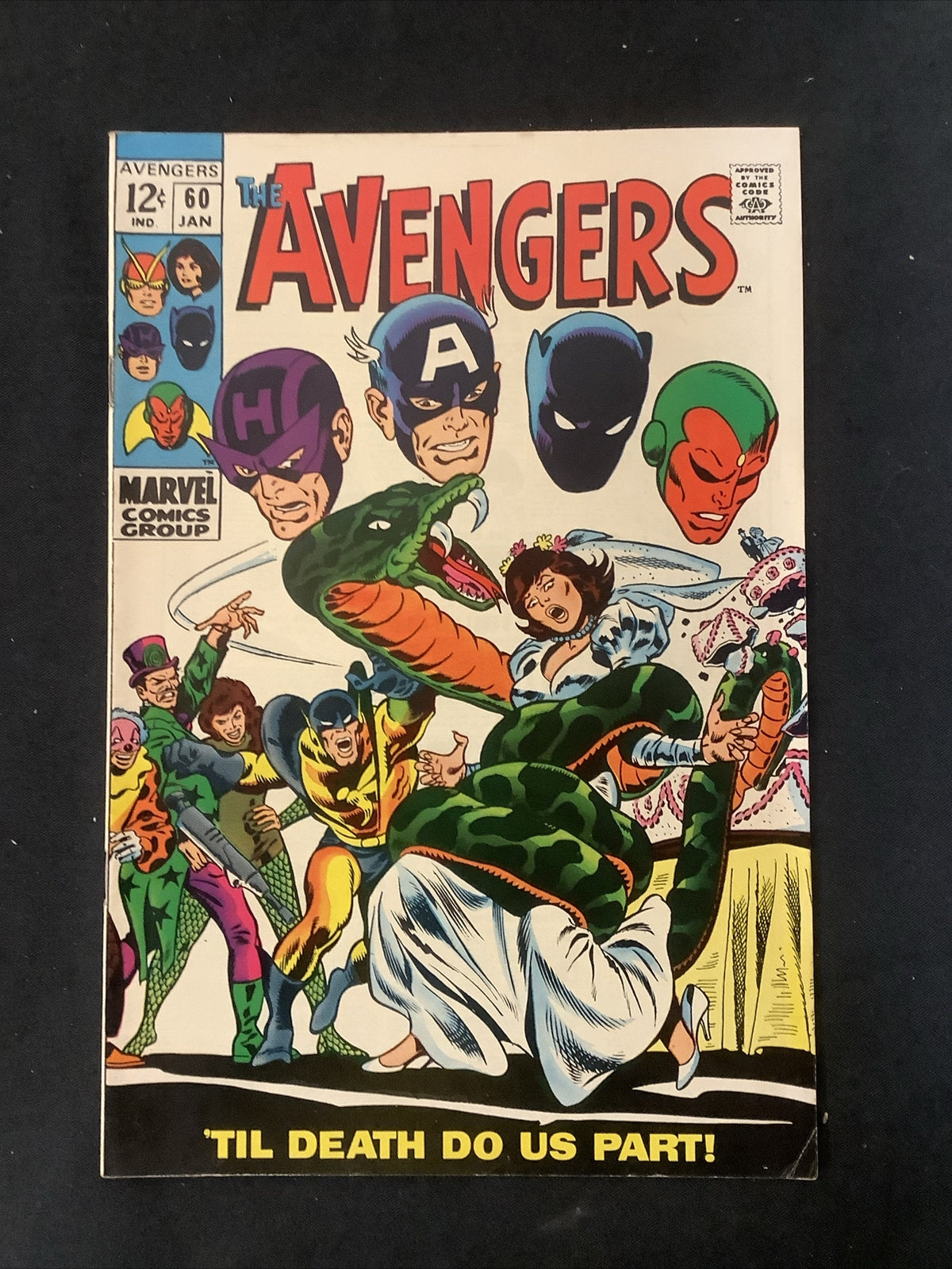 Avengers #60 (1969) F/VF (7.0) Thomas/ Buscema, Marriage Yellowjacket And Wasp