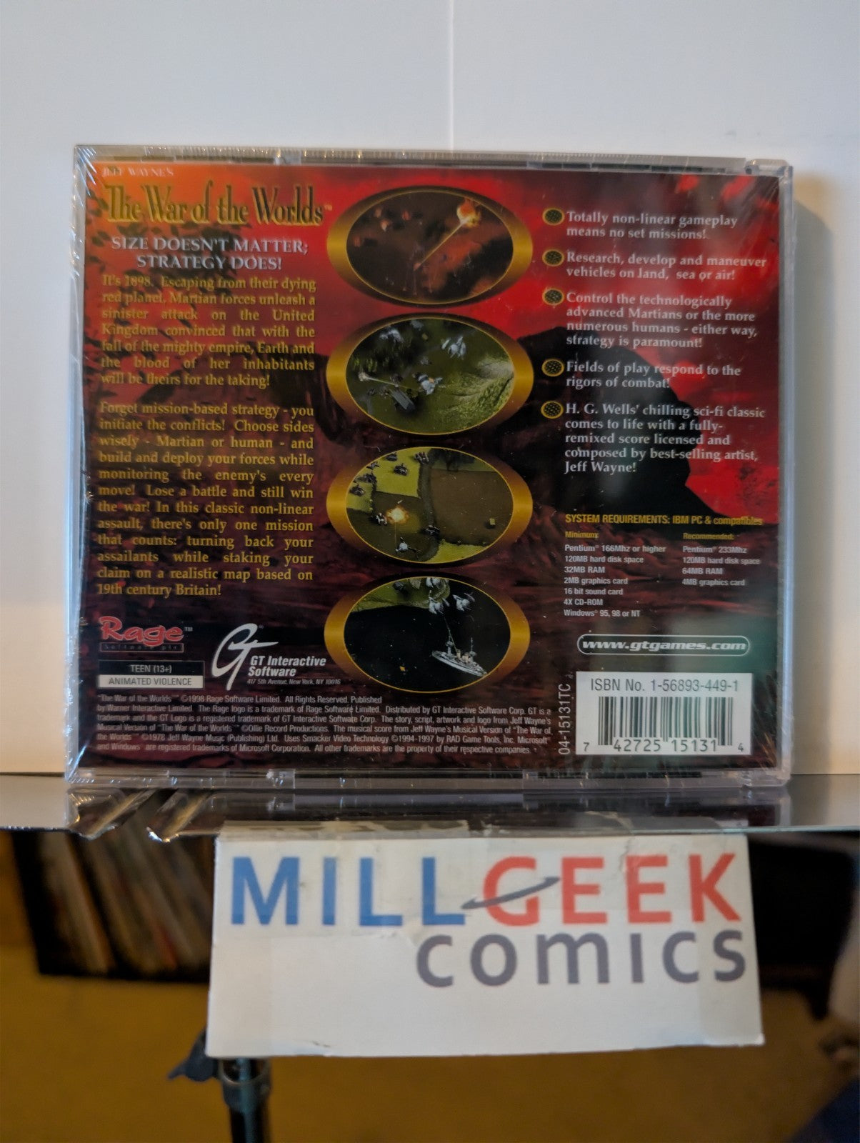 Jeff Wayne's The War of the Worlds, Big Box Complete, Disc is NEW PC CD-ROM -JD