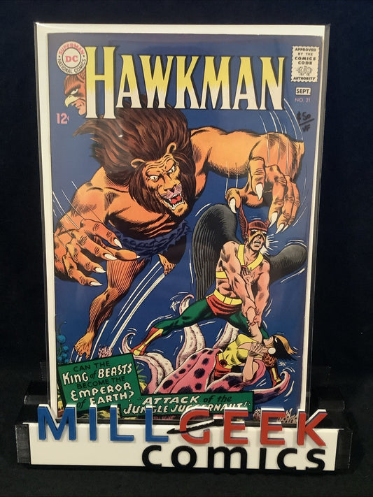 Hawkman #21 (DC Comics August-September 1967) VF (8.0) Silver Age, Gardner Fox