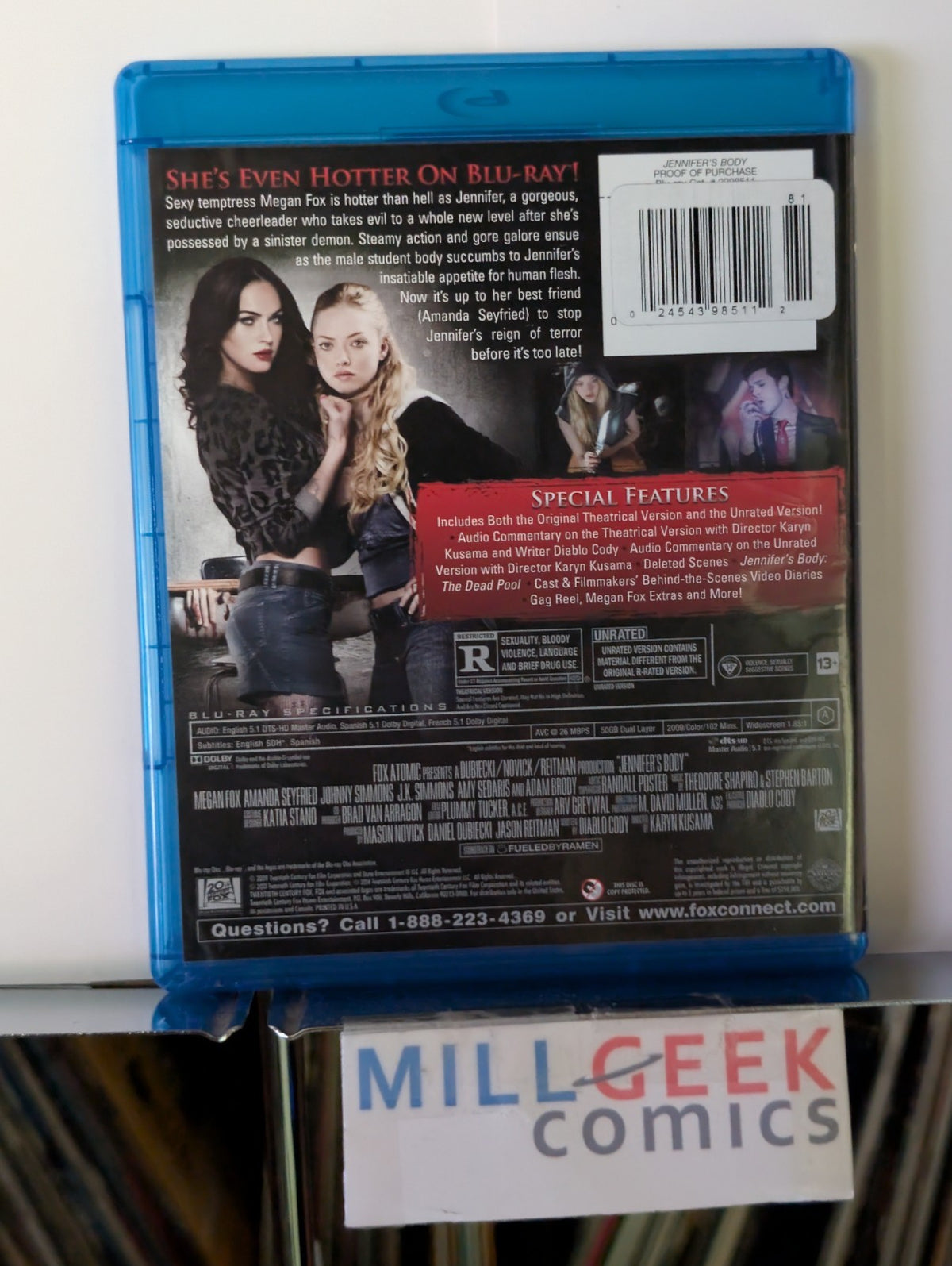Jennifer's Body, Unrated, Megan Fox & Amanda Seyfried (Blu Ray) -JD