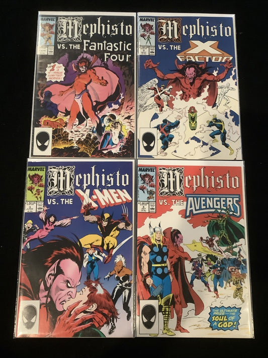 Mephisto Vs. #1-4 Complete Comic Mini Series, Marvel Comics, John Buscema, 1987