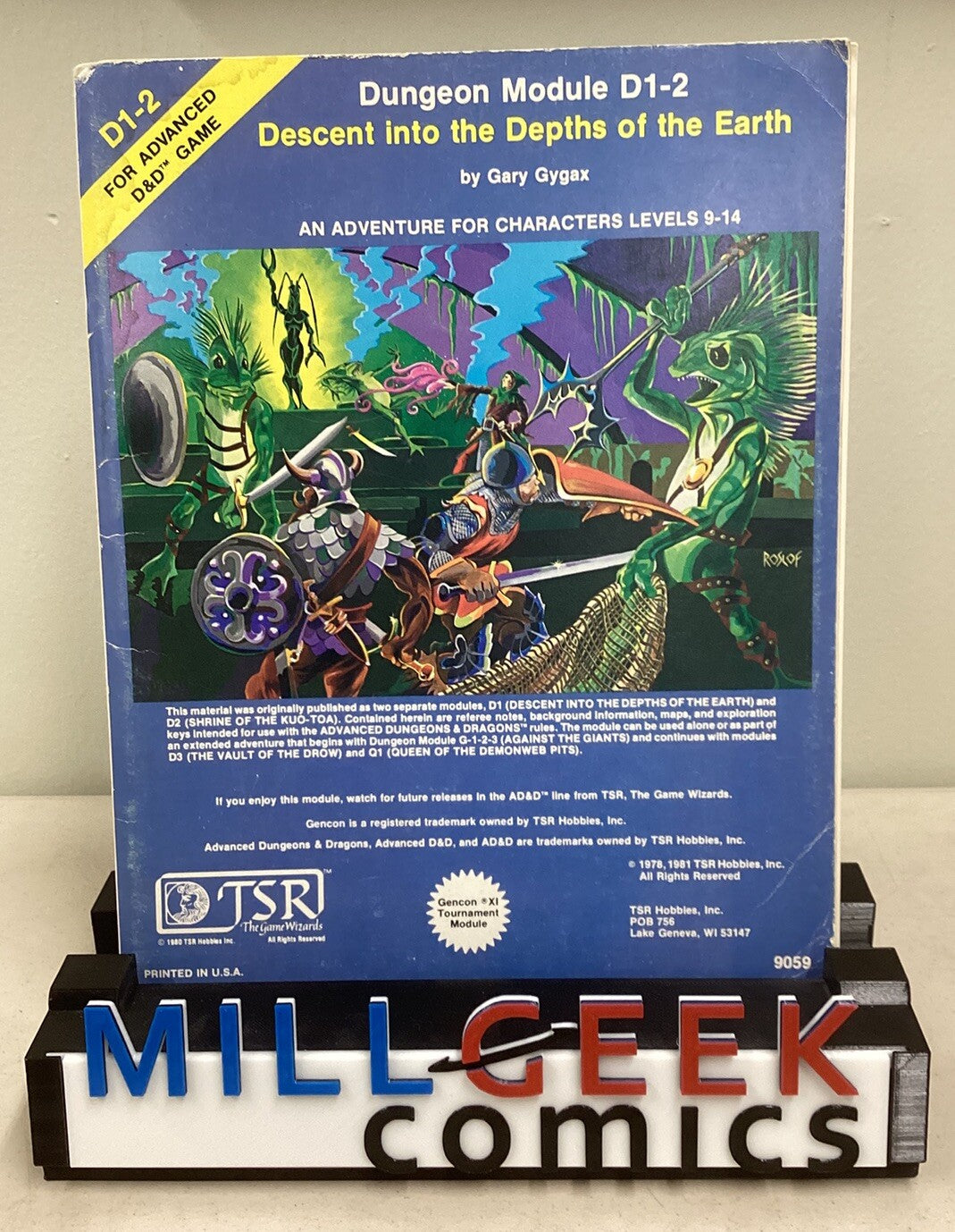 AD&D Dungeon Module D1-2 Descent Into The Depths of Earth 9059 1981 1st Print