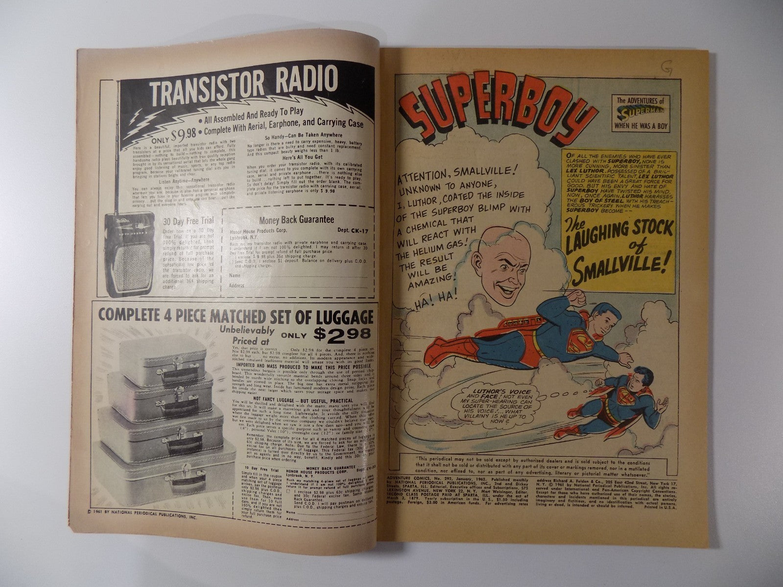 Adventure Comics #292 DC Comic Very Good/Fine January 1962