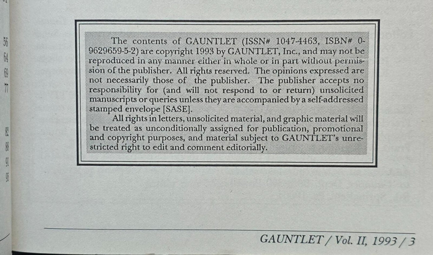 Gauntlet: Exploring The Limits Of Free Expression, Volumes 4-9 (1992-1994) JD