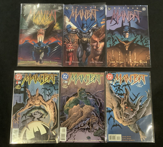 Man-Bat Comic Bundle: Man-bat (vol.2) #1-3, Batman: Manbat #1-3 Elseworlds, DC
