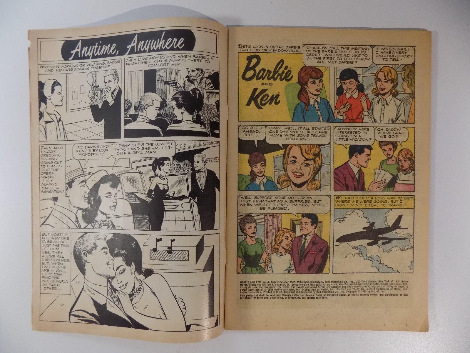 Barbie and Ken #4 Dell Comic Aug-Oct 1963 Fine+