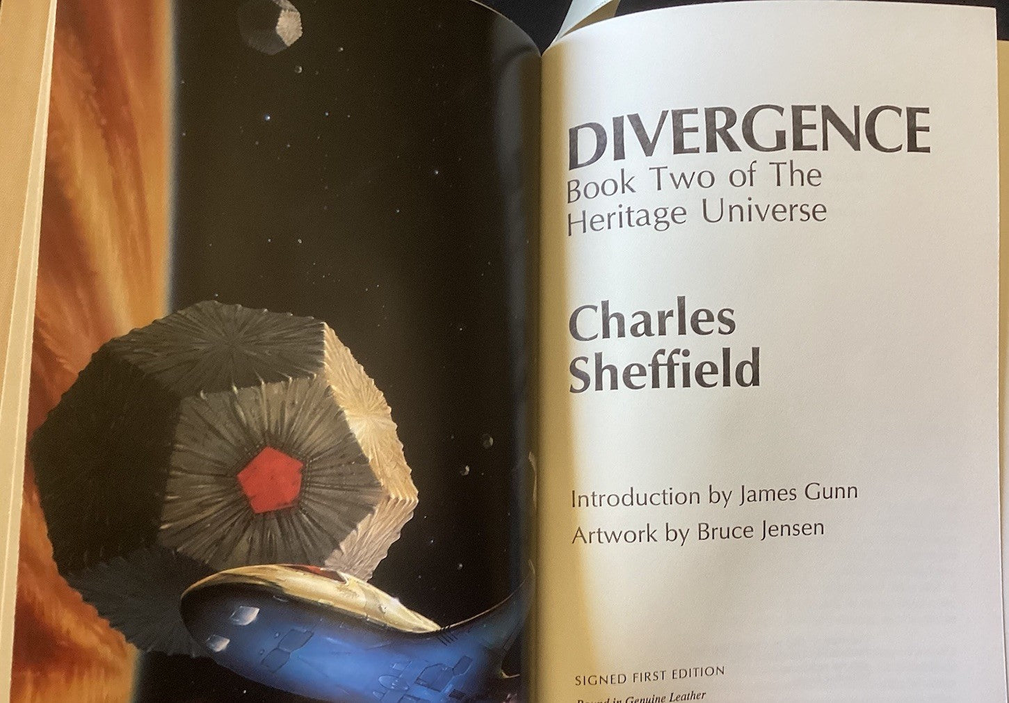 Easton Press "Divergence" FIRST EDITION & SIGNED 1991 Charles Sheffield JD