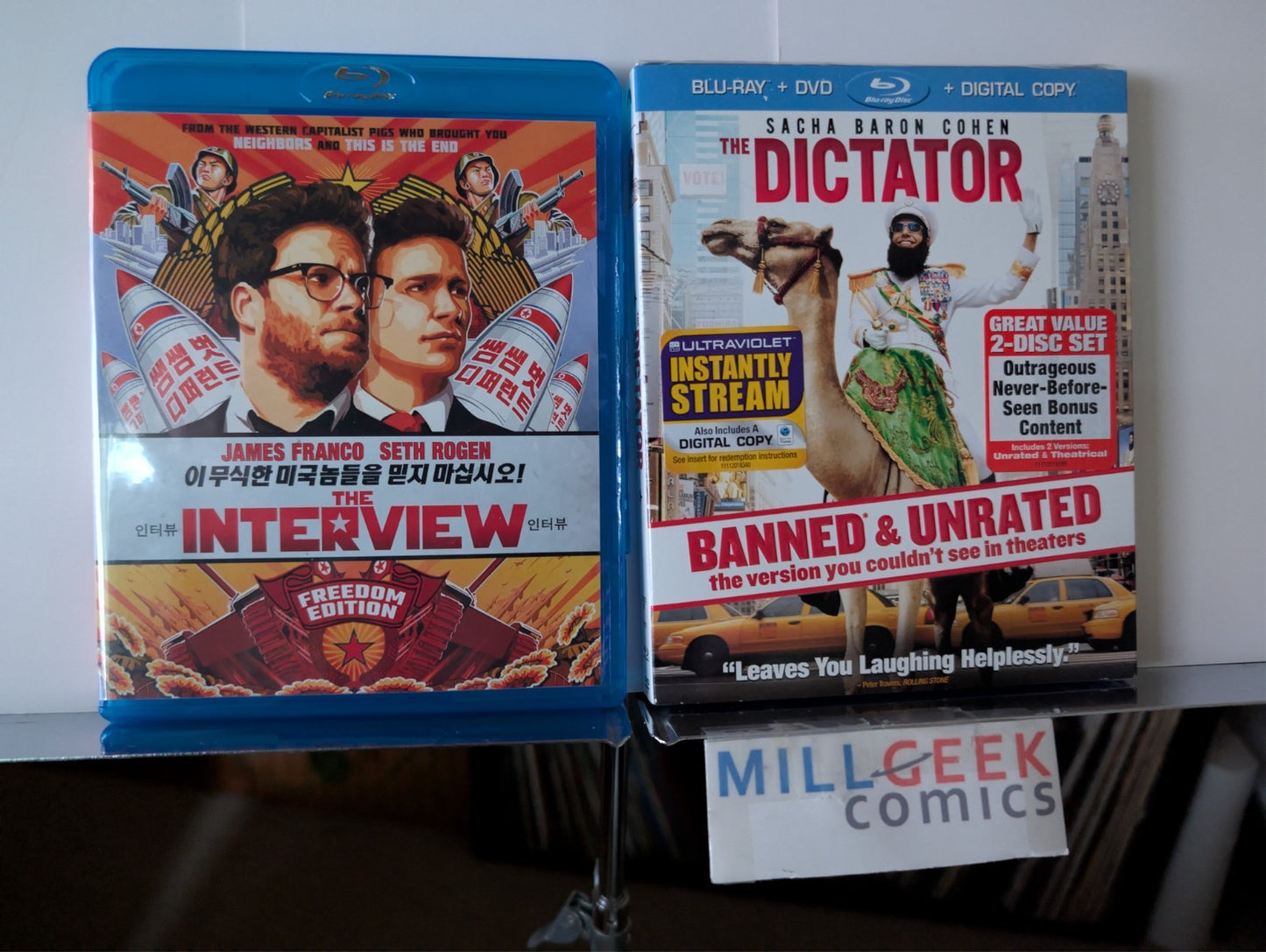 The Interview / The Dictator, Set of 2 Comedy Movies (Blu-ray) -JD