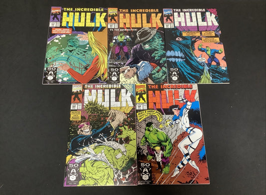 Incredible Hulk #382-386 Comic Lot, Marvel Comics, Sabra Team-Up, Disney/MCU