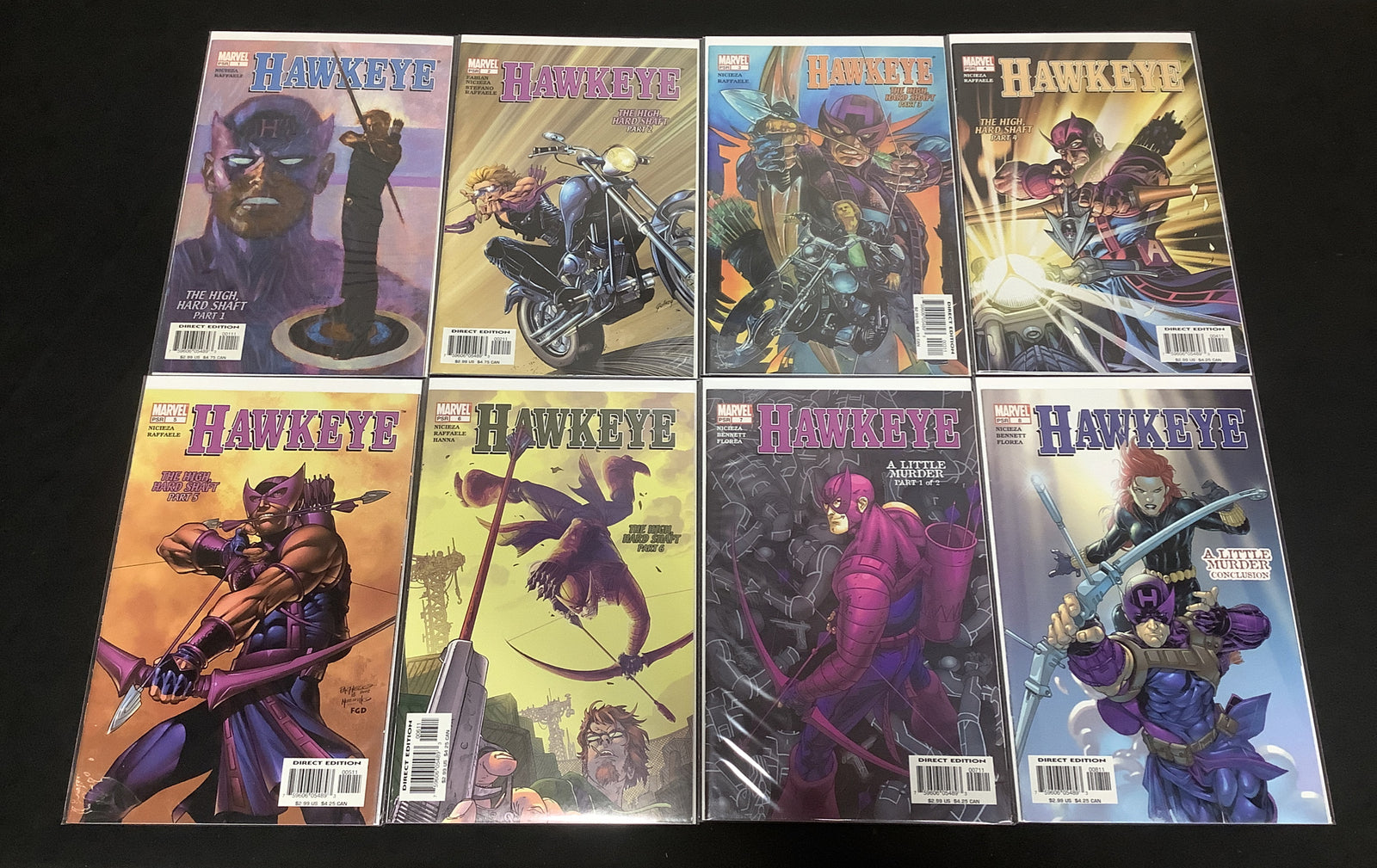 Hawkeye 1-8 Complete Comic Series, 2003, Fabian Nicieza Stefano Raffaele, Marvel