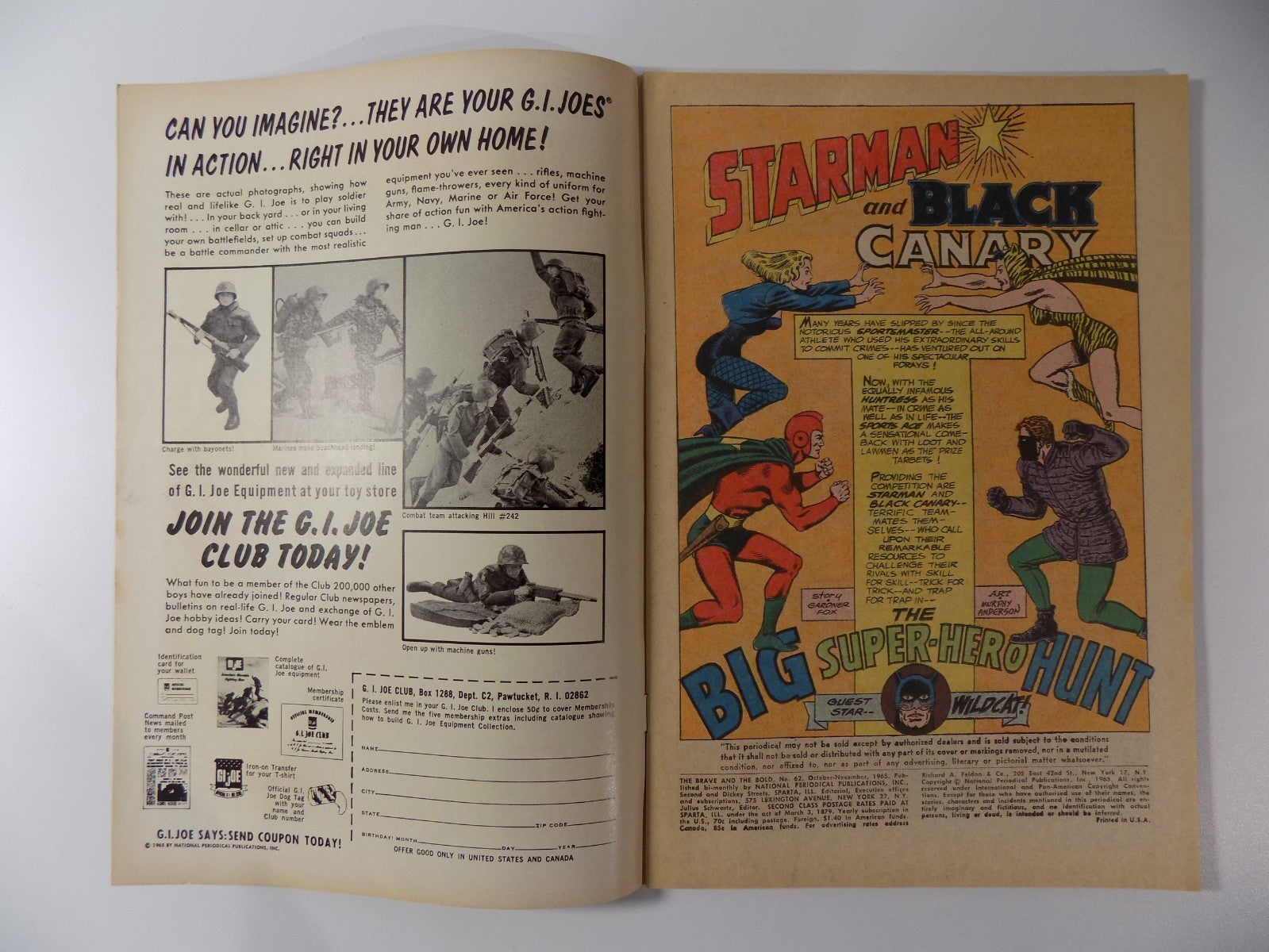 Brave and the Bold #62 DC Comic November 1965 Fine