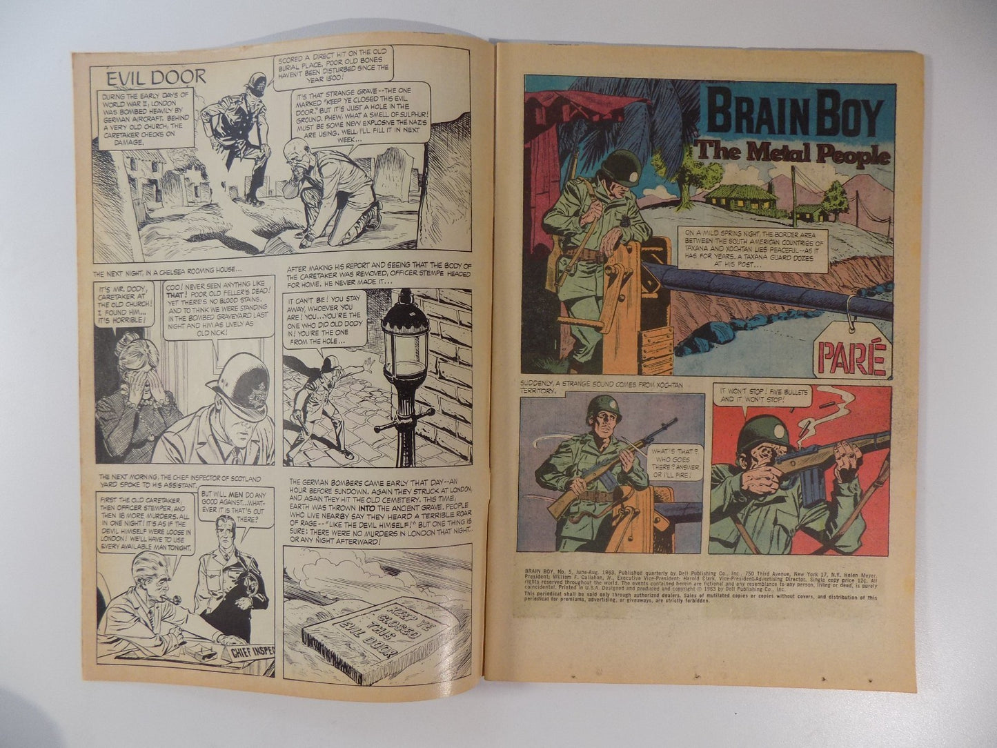 Brain Boy #5 Dell Comic June-August 1963 Fine/Very Fine