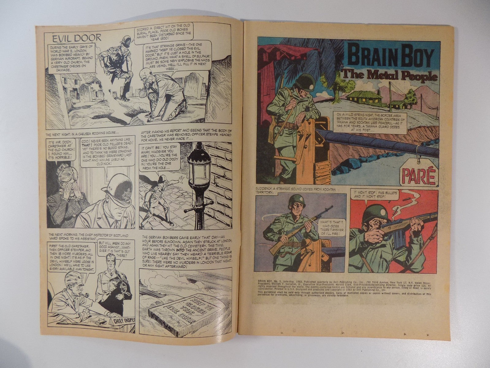 Brain Boy #5 Dell Comic June-August 1963 Fine/Very Fine