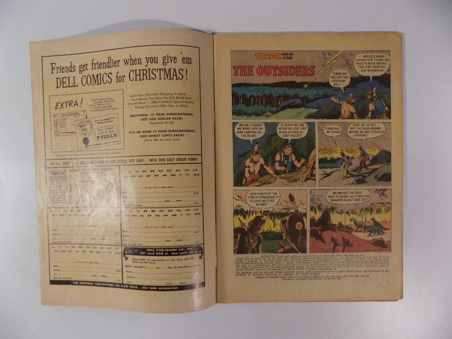 Turok Son of Stone #22 Dell Comic Dec.-Feb. 1961 Fine-
