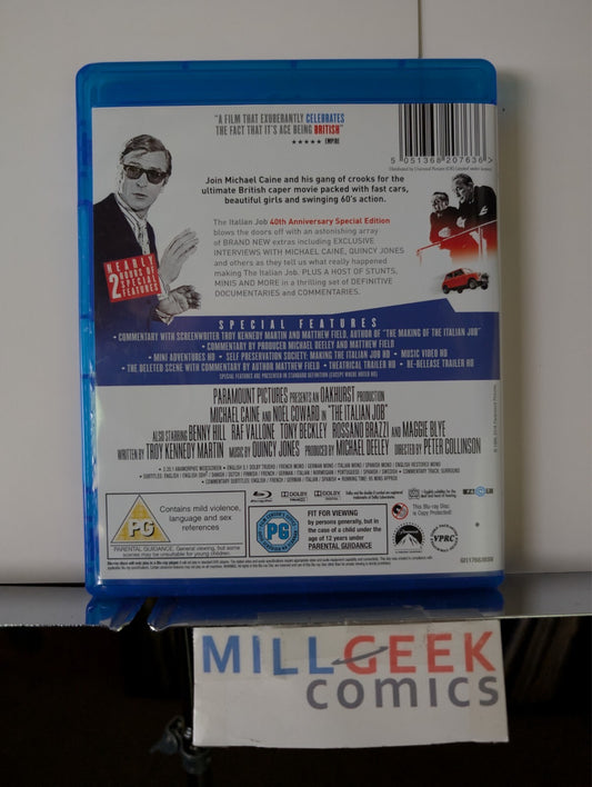 The Italian Job, 40th Anniversary Region B (Blu-Ray 1969) Like New -JD