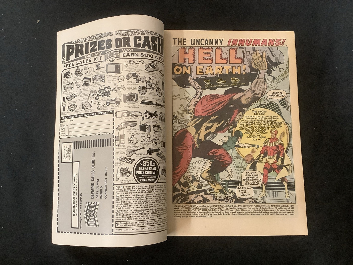 Amazing Adventures #6 (1971) VF+ (8.5) Neal Adams/Roy Thomas, The Inhumans