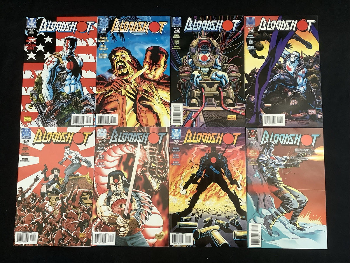 Bloodshot #40-47 Comic Lot, Valiant Comics, Mark Moretti, High # Run, 1995