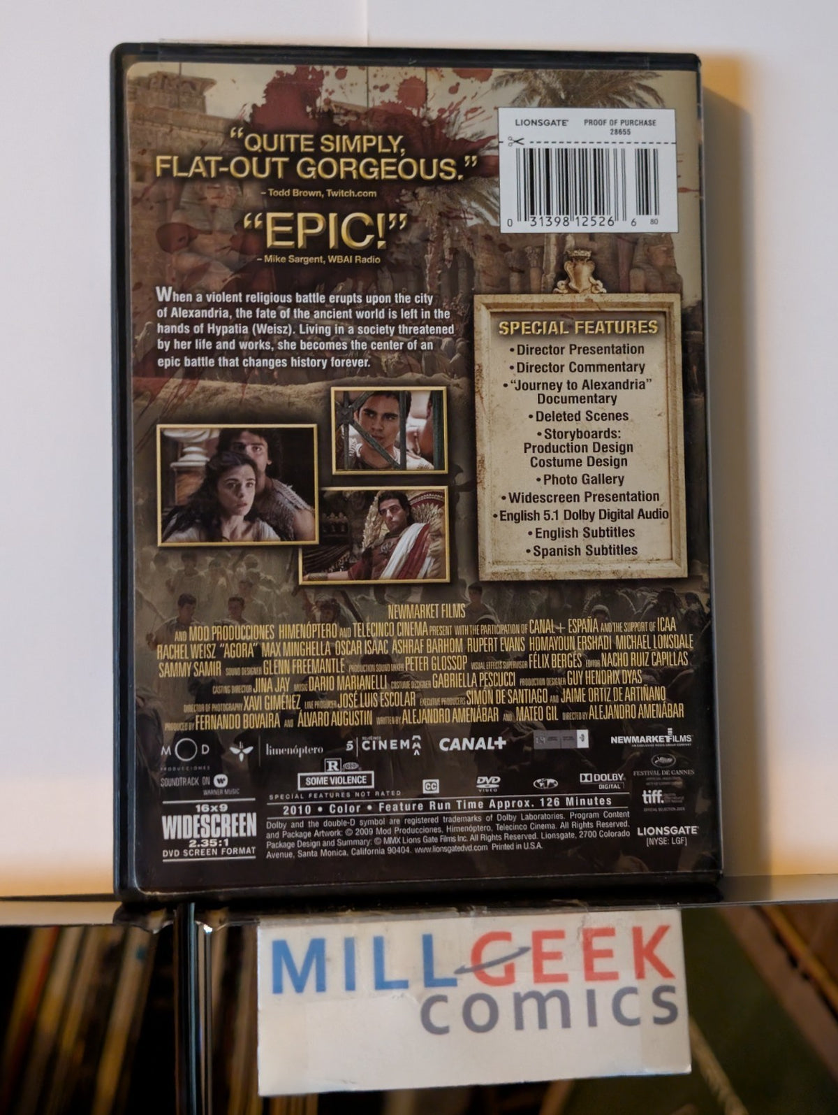 Khartoum / Agora, Charlton Heston &  Rachel Weisz, 2 Drama Movie Lot (DVD) -JD