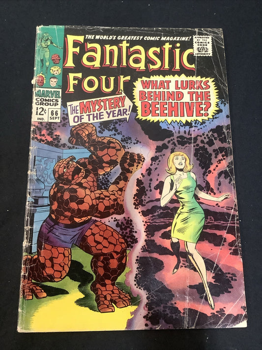 Fantastic Four #66 (1967) VG- (3.5) Origin of HIM (Adam Warlock) Stan Lee, Kirby