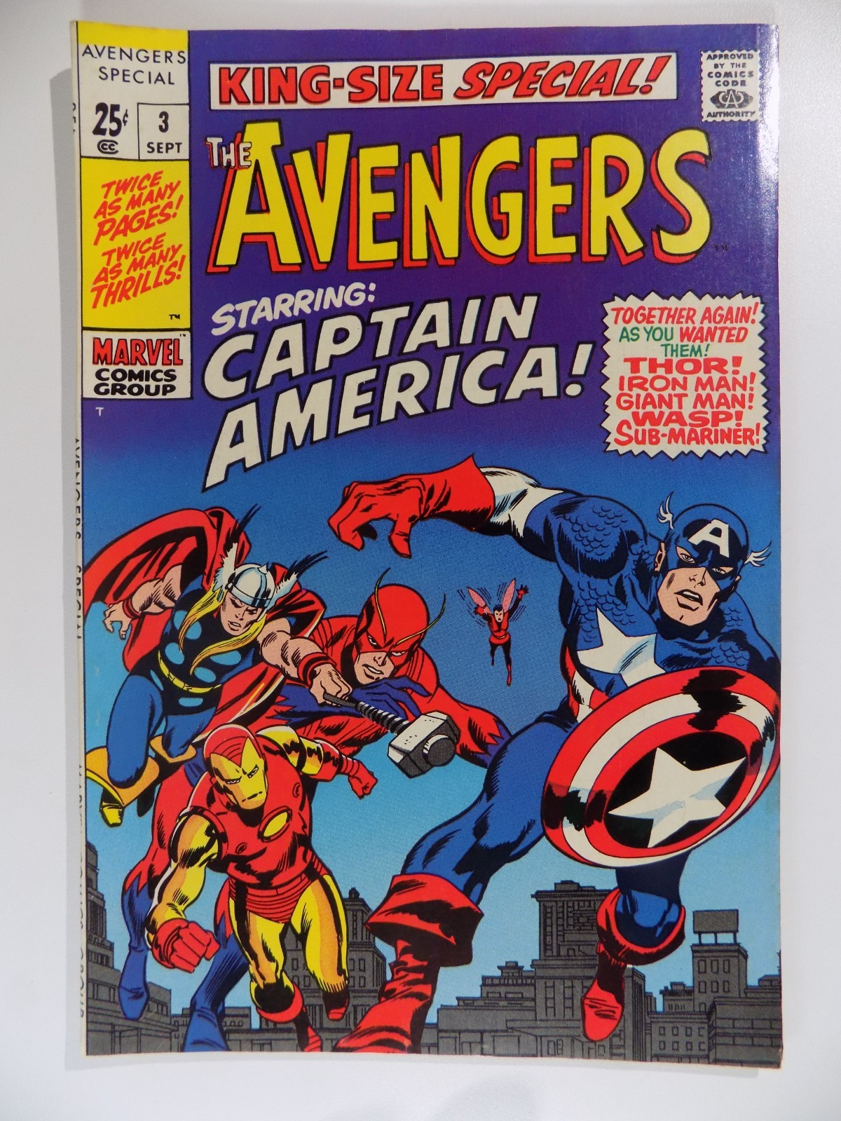 Avengers King-Size Special! #3 Marvel Comic September 1969 Very Fine+