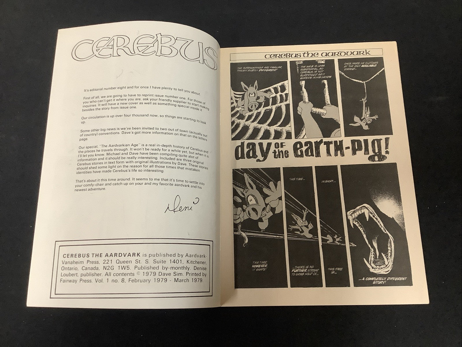 Cerebus #8 (Aardvark-Vanaheim February 1979) VF+ (8.5) Dave Sim