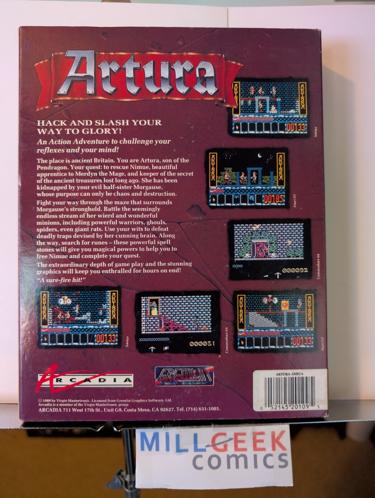 Artura, Amiga, Big Box with manuals and poster NO DISK-JD