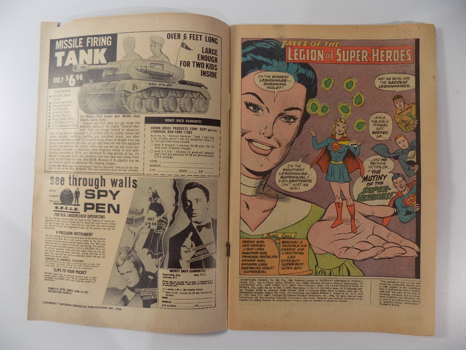 Adventure Comics #368 DC Comic May 1968 Fine-