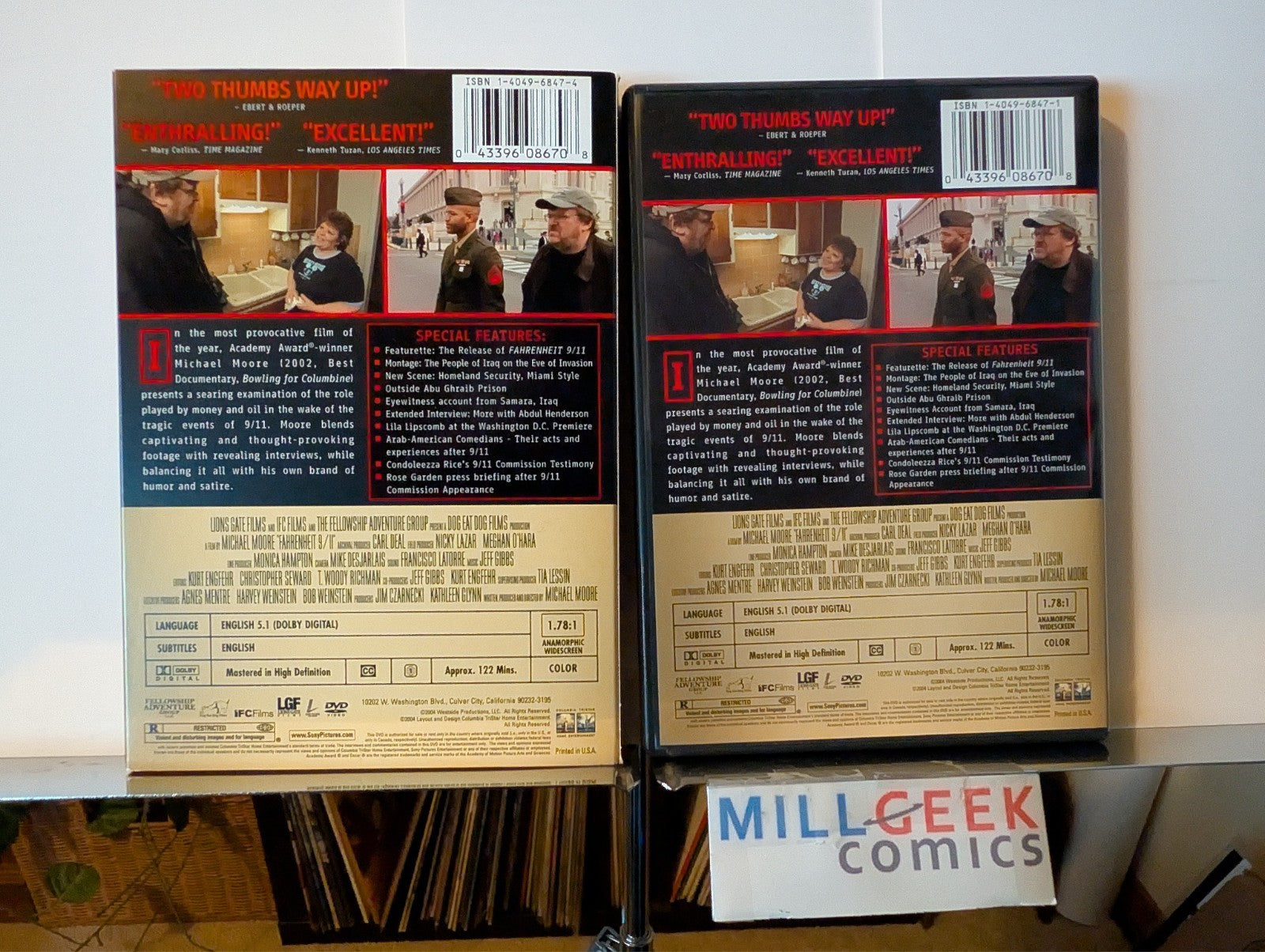 Fahrenheit 9/11 / A Beautiful Mind, 2 Movie Set (DVD) Like New -JD