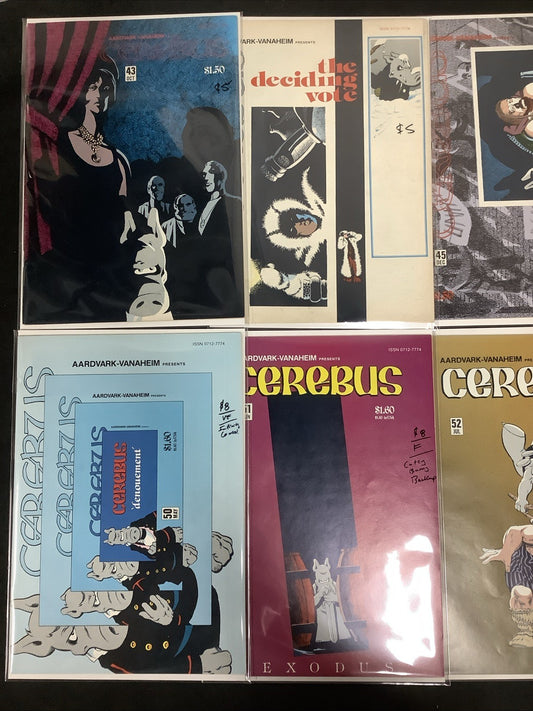 Cerebus #43-56 Comic Lot, Aardvark-Vanaheim, Dave Sim, Origin Of The Wolveroach