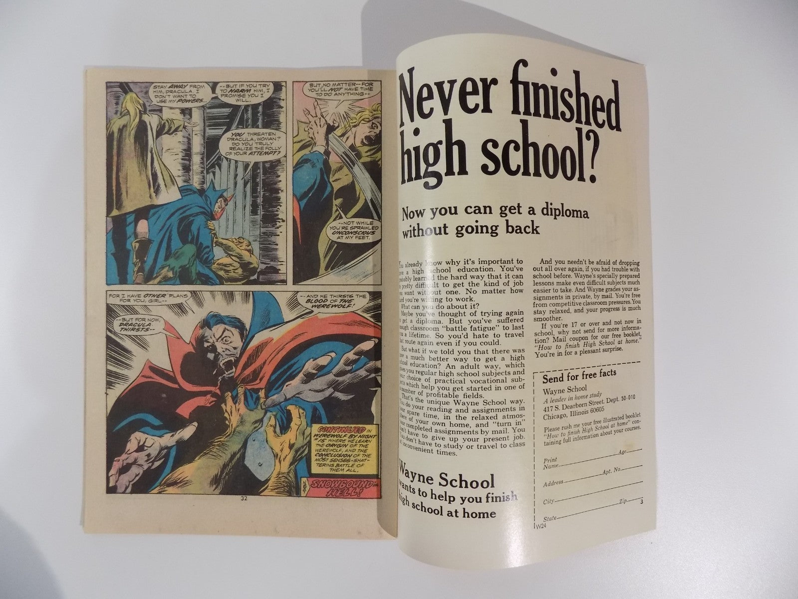 Tomb of Dracula #18 Marvel Comic March 1974 Very Fine