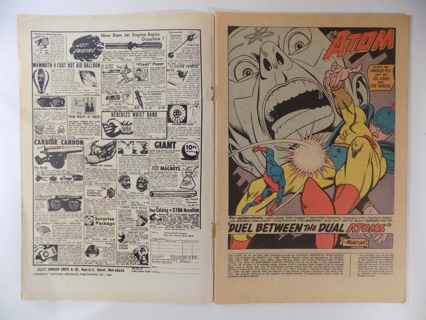 Atom #36 DC Comic May 1968 Very Good