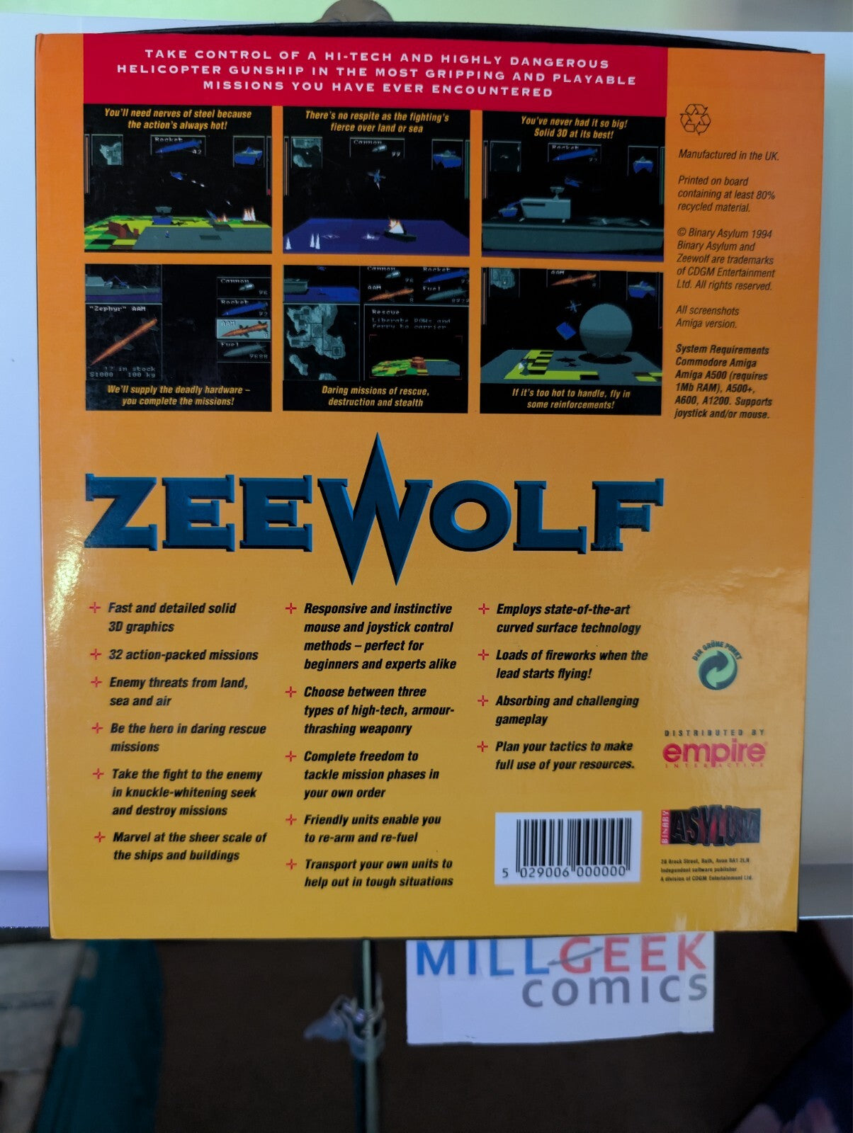 Zeewolf (Amiga 3.5") Complete Big Box with Disk -JD