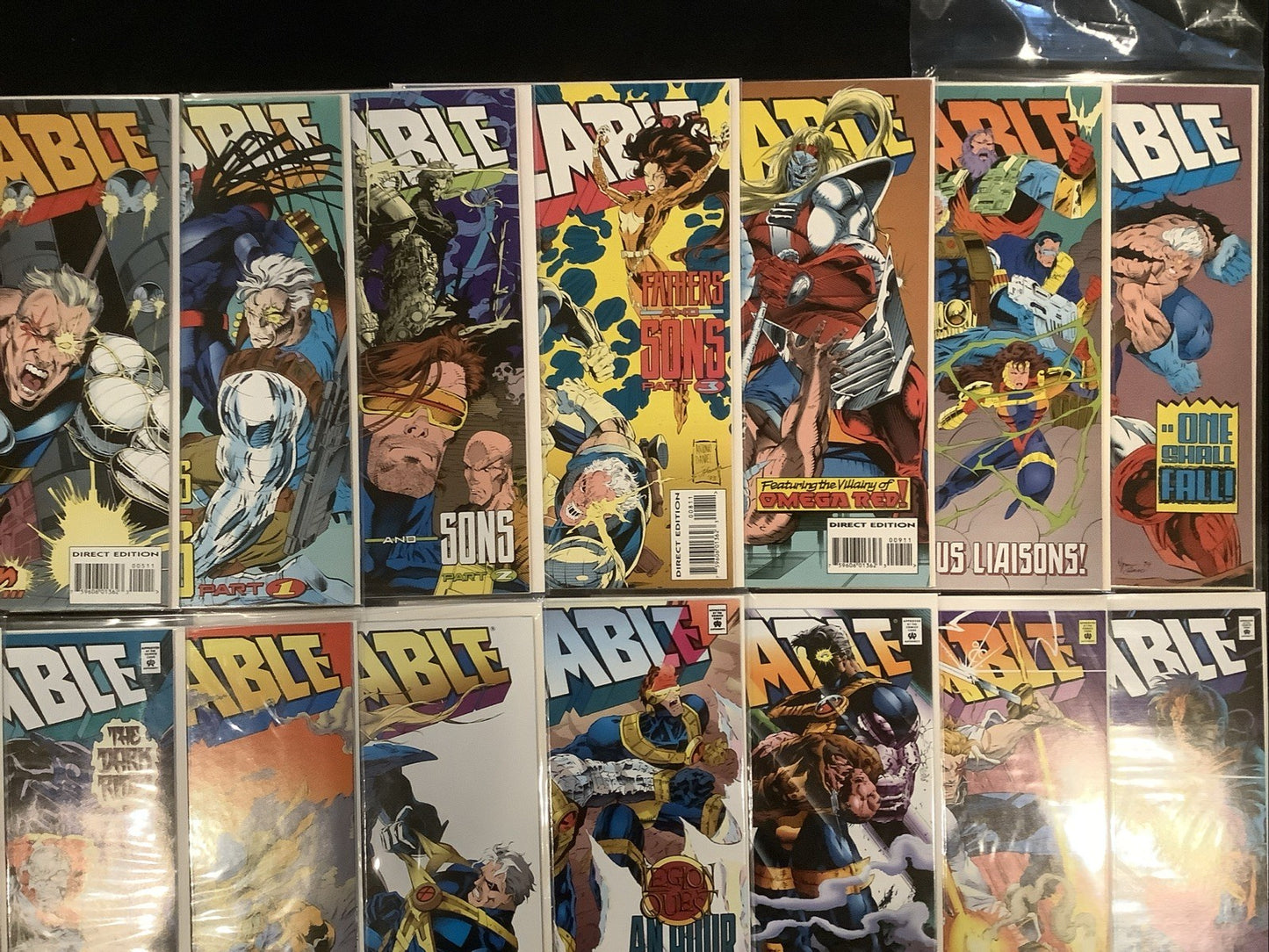 Cable #1-23 & #-1 Comic Lot, Marvel Comics, Gold Embossed Cover, 1st App Marrow