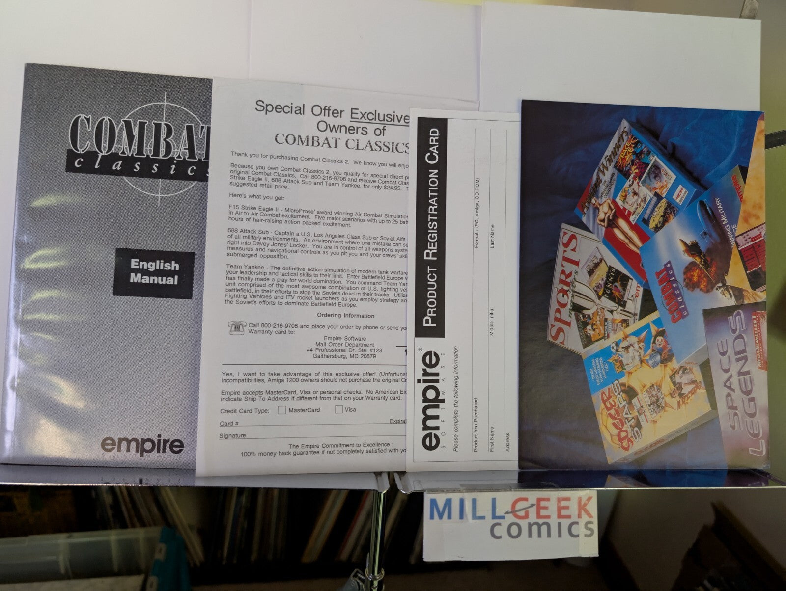 Combat Classics 2 (Amiga 3.5") Big Box with Manuals NO DISKS -JD