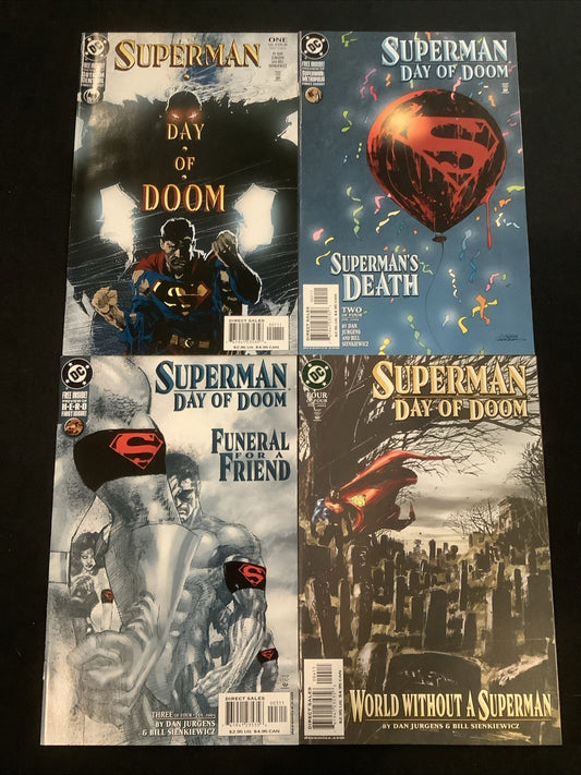 Superman: Day of Doom #1-4 Complete Comic Set, DC Comics, Jurgens/Sienkiewicz