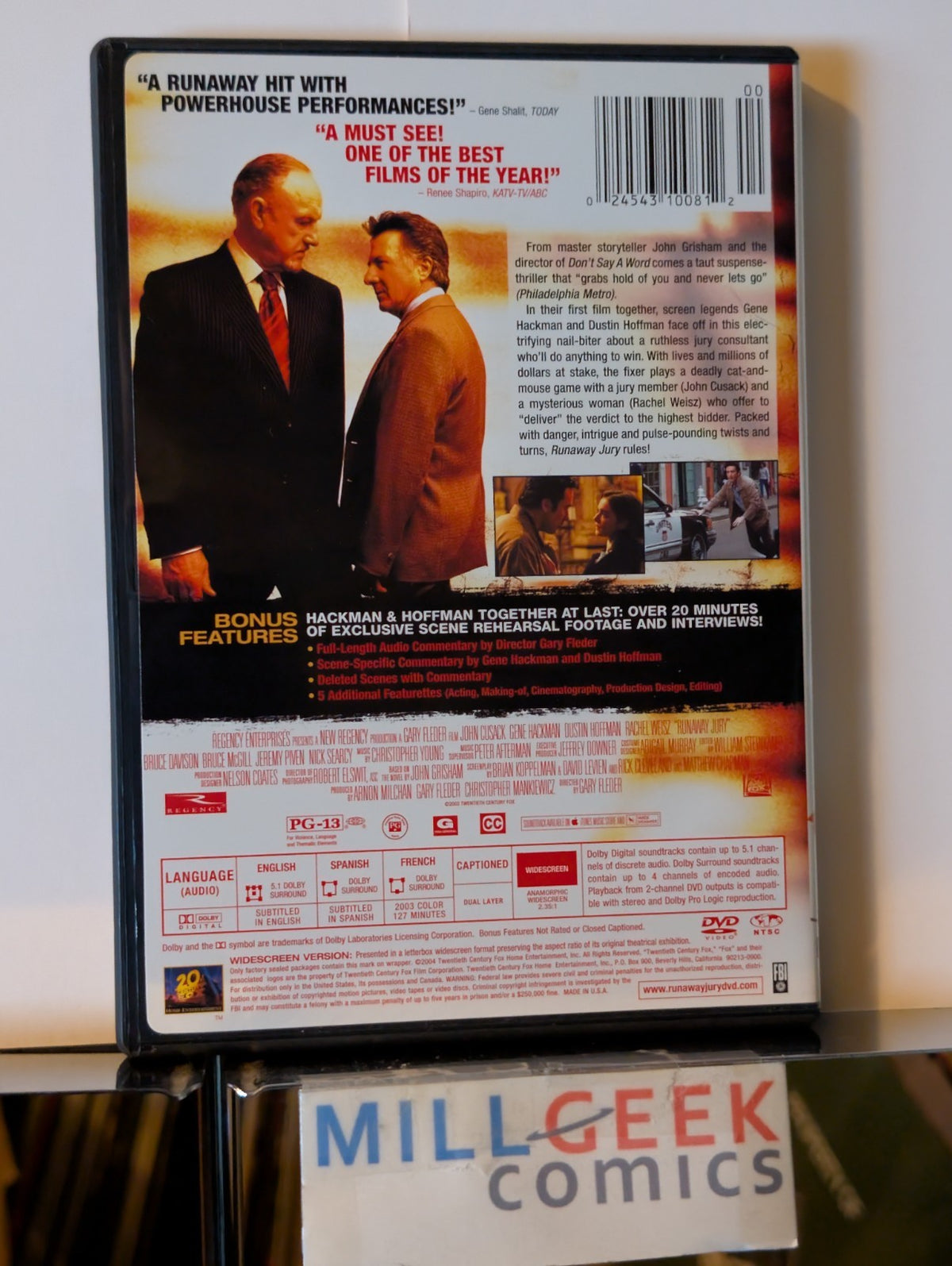 No Way Out / Runaway Jury / Rendition, 3 Drama Movie Lot (DVD) -JD