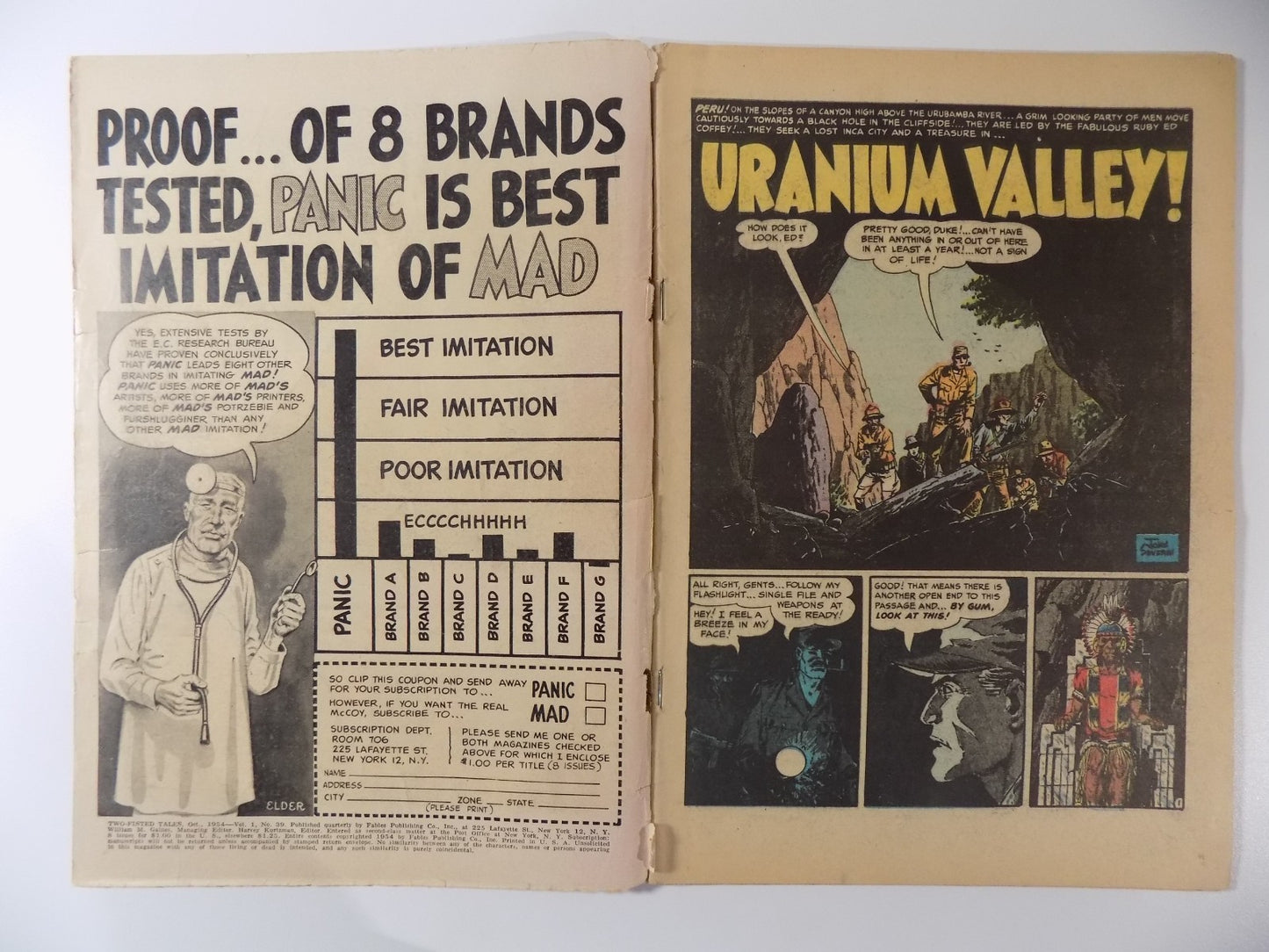 Two-Fisted Tales #39 EC Comic Severin October 1954 Good/Very Good