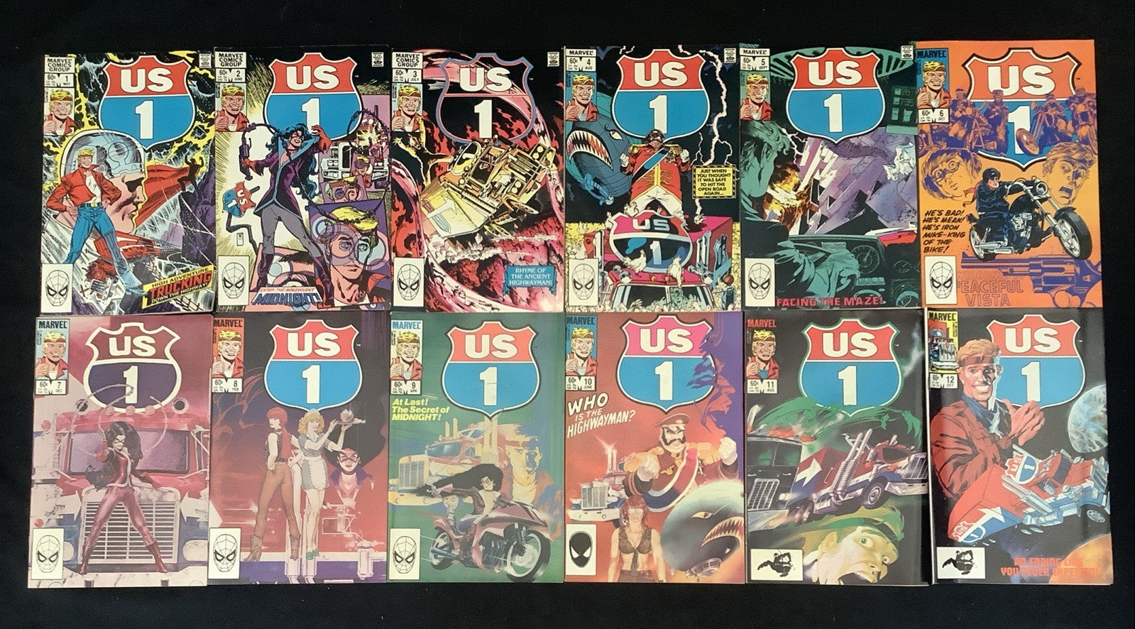 US 1 #1-12 Complete Comic Set, Marvel Comics, 1st App US Archer (Ulysses Archer)
