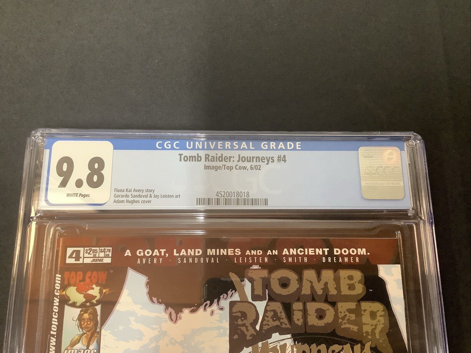 Tomb Raider: Journeys #4 (2002) CGC Graded 9.8, White Pages, Adam Hughes Cover