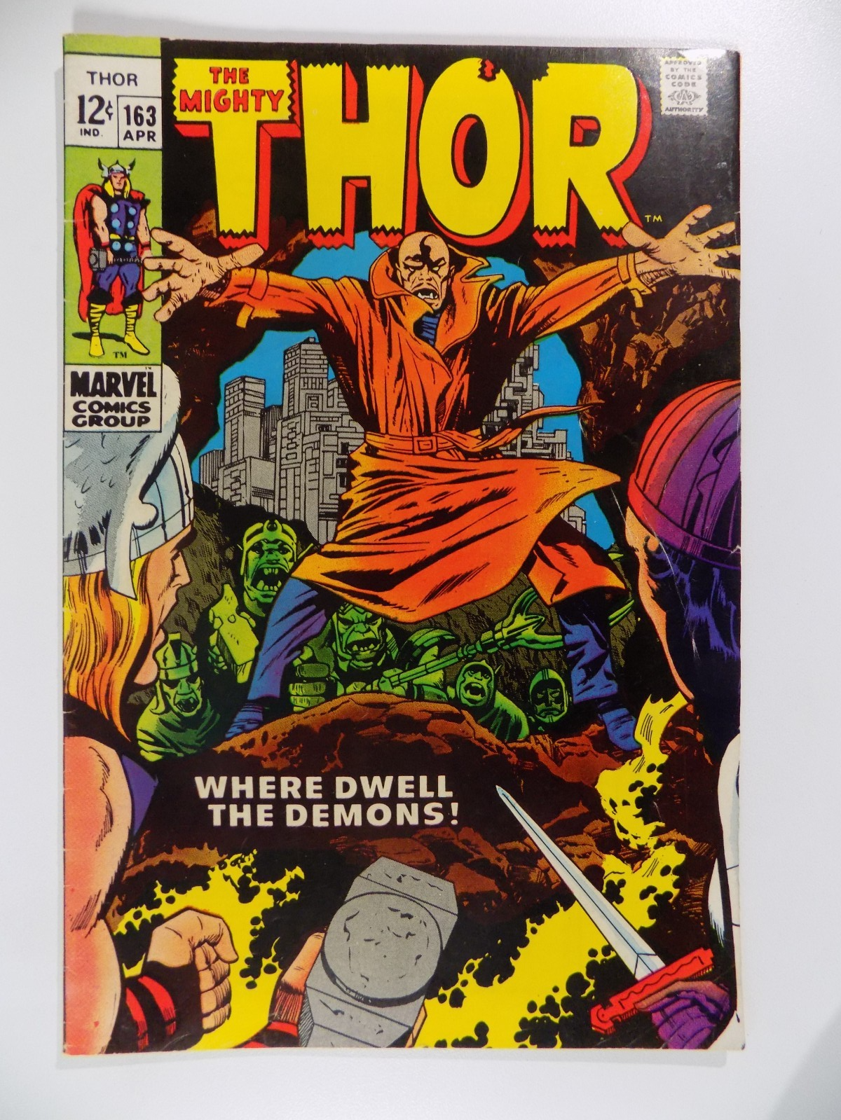 Thor #163 Marvel Comic April 1969 Fine/Very Fine