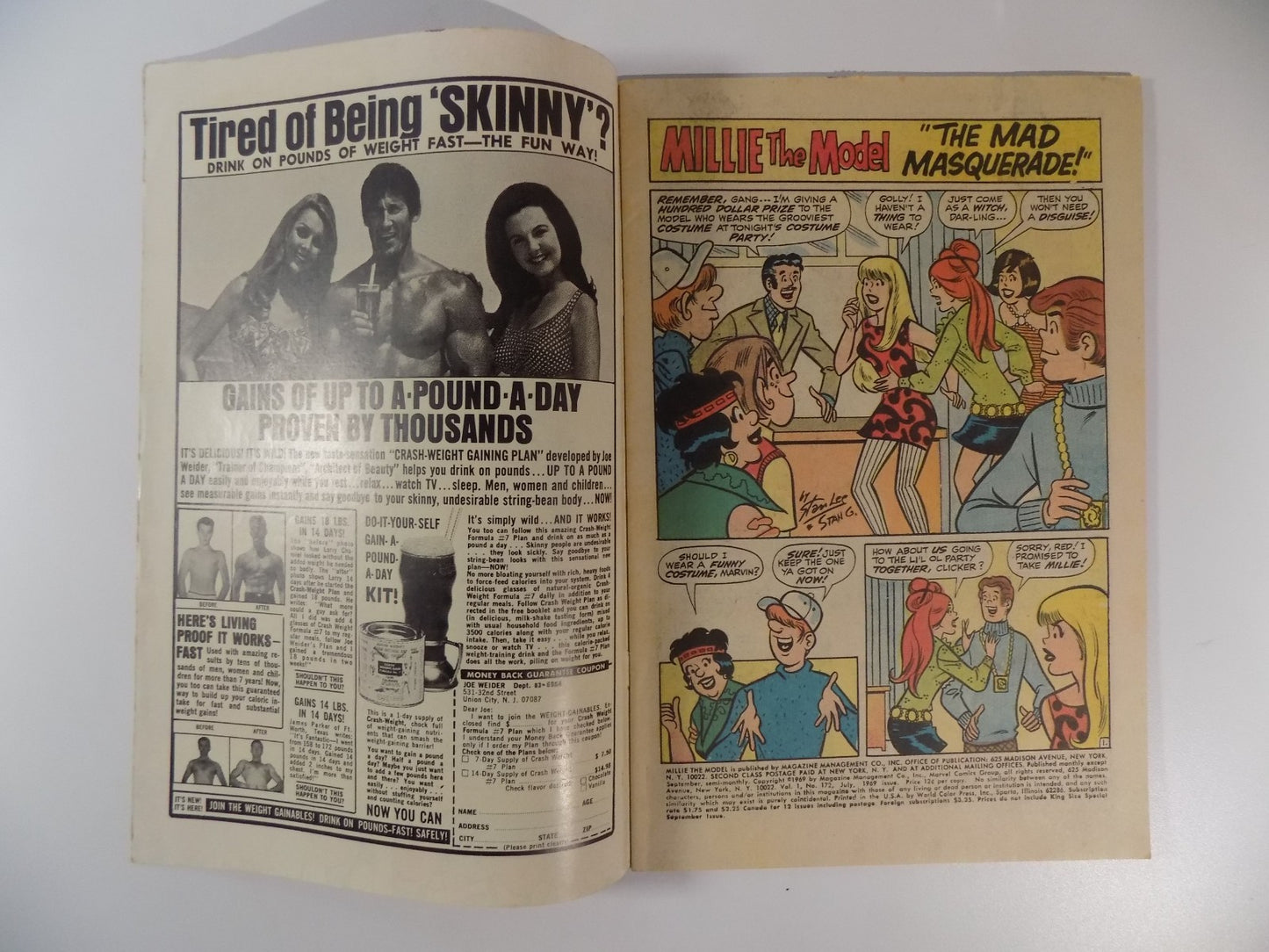 Millie The Model #172 Marvel Comic July 1969 Fine/Very Fine