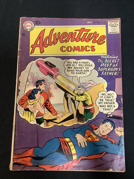 Adventure Comics #238 (DC Comics July 1957) VG (4.0) Curt Swan, Ramona Fradon