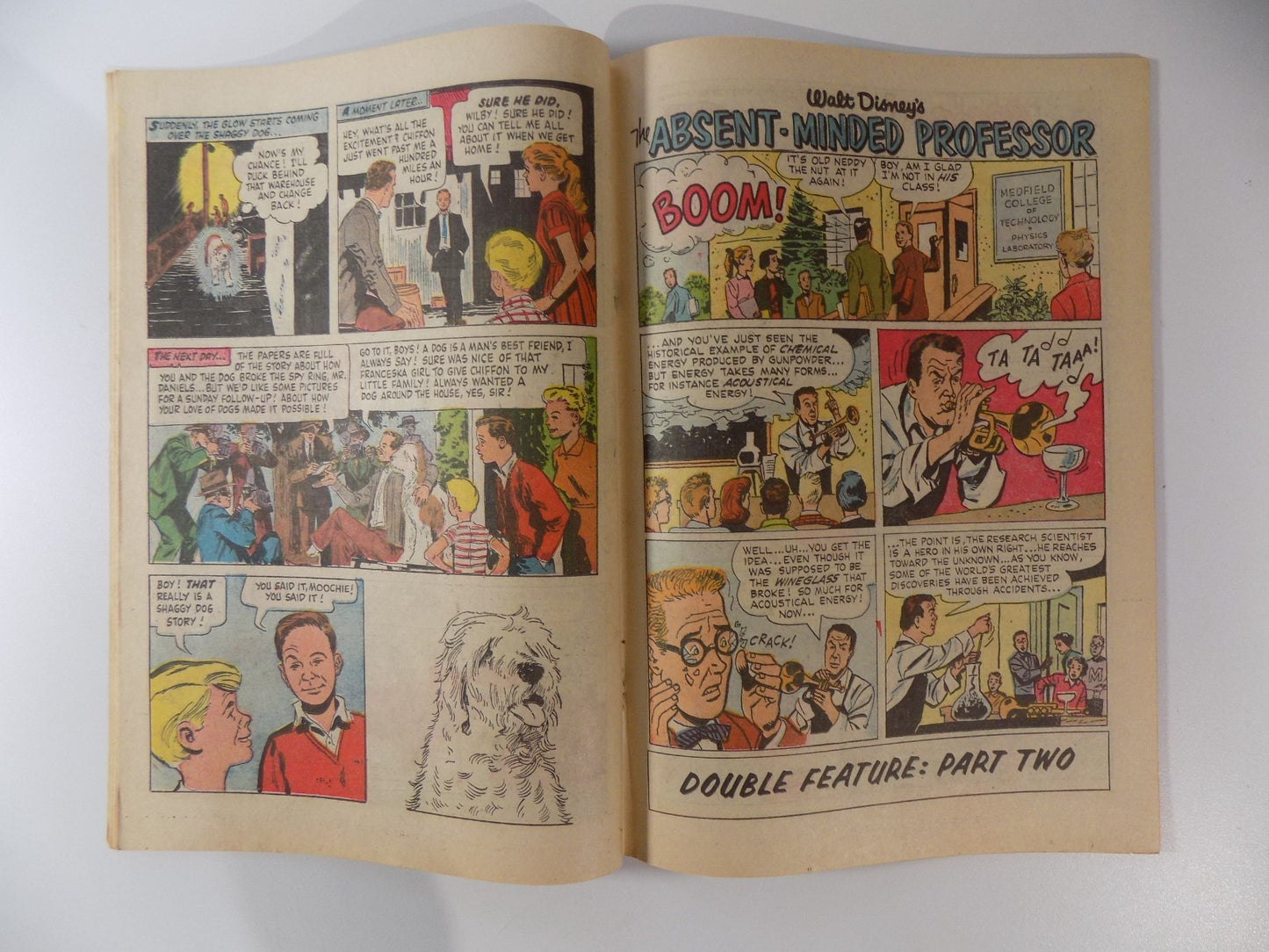 Walt Disney presents Shaggy Dog & The Absented Minded Professor Gold Key 1961 F+