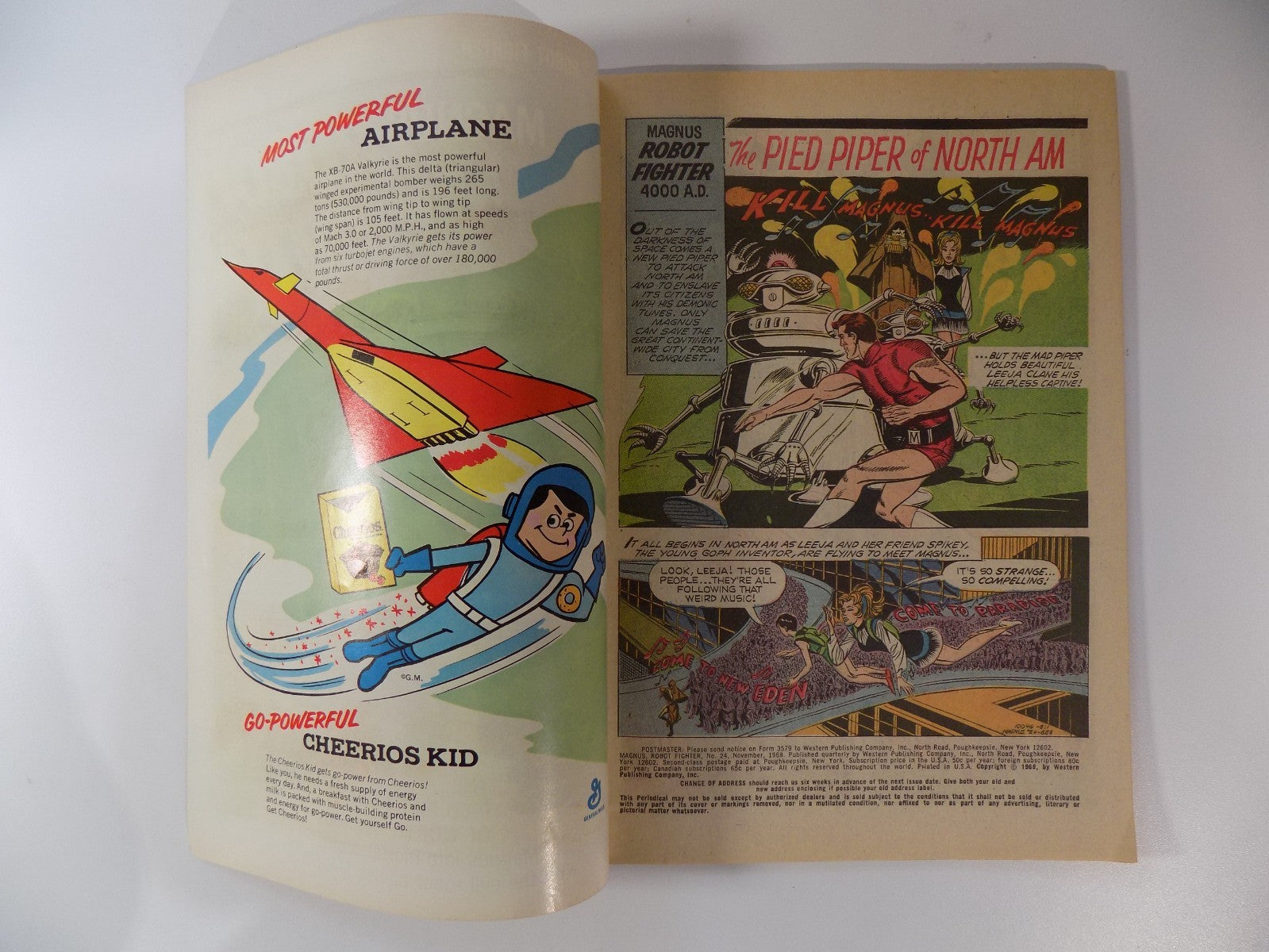 Magnus Robot Fighter 4000 A.D. #24 Gold Key Comic November 1968 Fine/Very Fine