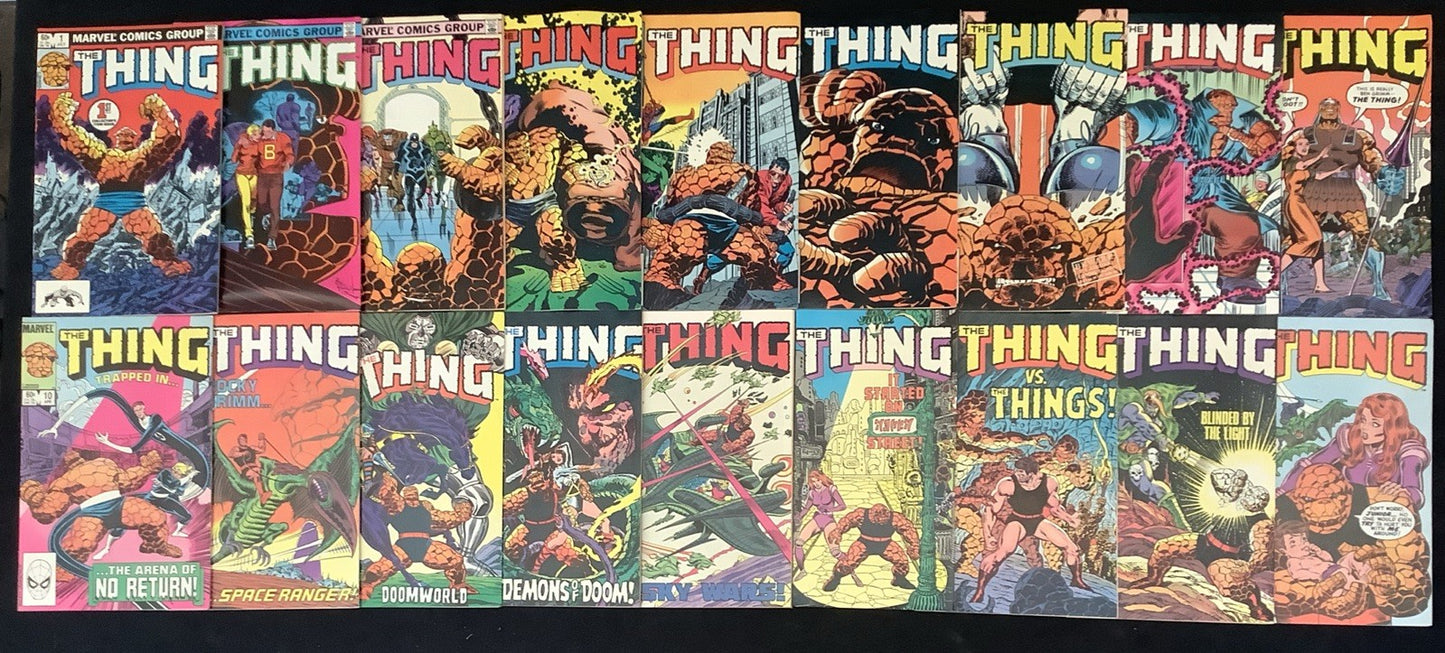 The Thing #1-34 Comic Lot, Marvel, John Byrne, Origin Of The Thing Retold, 1983