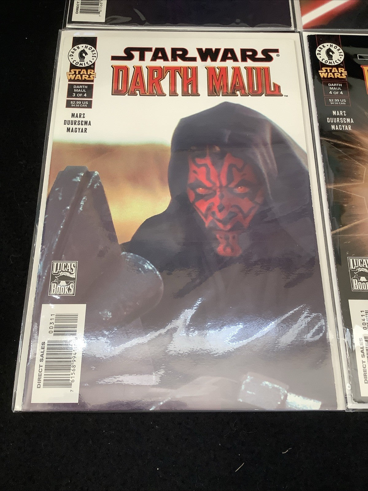 Star Wars Darth Maul #1-4 Complete Comic Set, Dark Horse, Photo Variant Covers