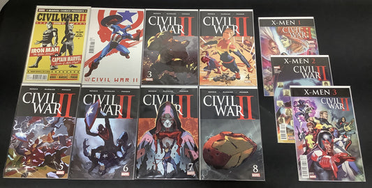 Civil War II #1-8 Complete Comic Series + Civil War II: X-Men #1-3 Marvel Bundle