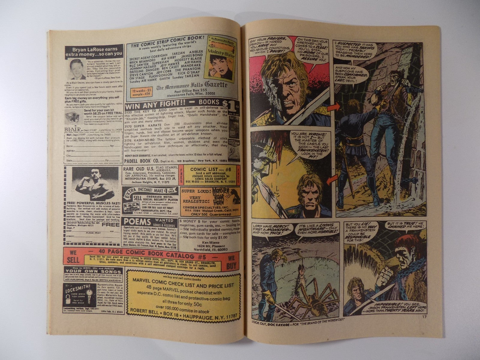Frankenstein Monster #6 Marvel Comic October 1973 Very Fine
